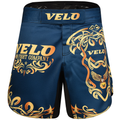 VELO Lightweight MMA Trunks Navy Blue and Gold